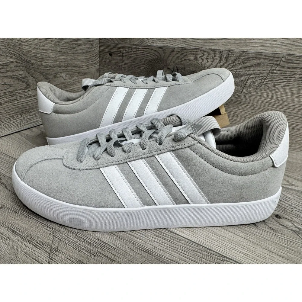 Women's ADIDAS VL COURT 3.0 SNEAKER IN GREY & WHITE COLOR WAY Size 10